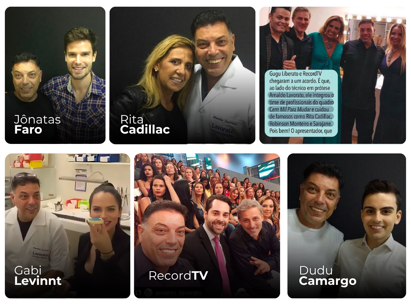 Trabalhos com Famosos